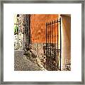 Old Colorful Rustic Alley Framed Print