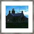 Old Mackinac Point Lighthouse At Dusk Framed Print