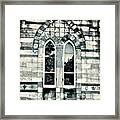 #old #wall #window #reflection Framed Print
