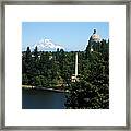 Olympia Wa Capitol And Mt Rainier Framed Print