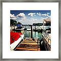 On The Dock Framed Print