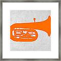 Orange Tuba Framed Print