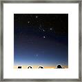 Orion And Observatories, Hawaii Framed Print