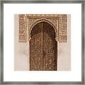 Ornate Door Alhambra Framed Print