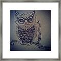 Owl Doodle Framed Print