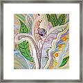 Painting And Fused Glass Flora Framed Print