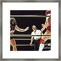 Pampero Firpo Vs Texas Red In Old School Wrestling From The Cow Palace Framed Print