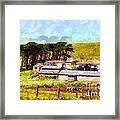 Pastoral Cattle Ranch Landscape  . 7d16047 Framed Print