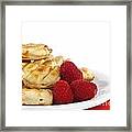 Pastries And Raspberries Framed Print