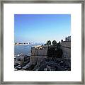 Peniscola Panoramic View At The Mediterranean Sea In Spain Framed Print