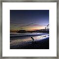 Pier Child Framed Print