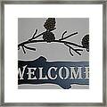 Pine Cone Welcome Framed Print