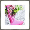 Pink Bicycle Framed Print