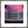 Pink Chevrolet Truck Framed Print