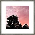 Pink Sky At Night. #pink #sky #sunset Framed Print