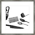 Pompeii: Kitchen Utensils Framed Print