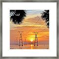 Powerline Sunrise Framed Print