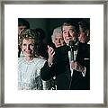 President And Mrs. Reagan Attend Framed Print