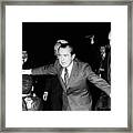 President Richard Nixon Extends Himself Framed Print