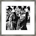 President Richard Nixon Jubilantly Framed Print