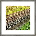 Rail Lines In Hollow Framed Print