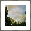 #rainbow #rain #afterrain #spring Framed Print