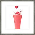 Raspberry And Strawberry Smoothie Framed Print