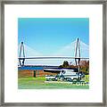 Ravanel Bridge At Patriot Point Charleston Sc Framed Print