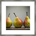 Three Pears Framed Print