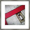 Red On Concrete Framed Print