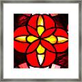Red Stained Glass Framed Print