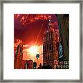 Red Sunset Over The Paroquio Framed Print