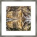 Reflections Of Clay Cliffs In Blue Lake Framed Print