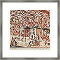 Representation Of The Terrible Fire Of New York Framed Print