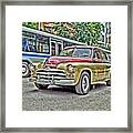 Retro Car #cars #car #ride #drive #foto Framed Print