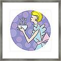 Retro Woman Framed Print