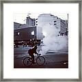 Riding In The City Framed Print