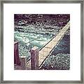 #river #bridge #wood #photooftheday Framed Print