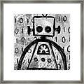 Robot Graffiti 4 Of 6 Framed Print