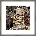 Rock Stairway Framed Print