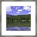 Rockies And Blue Sky Paint Framed Print