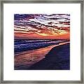 Romar Beach Sunset Framed Print