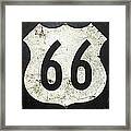 Route 66 Road Sign Framed Print