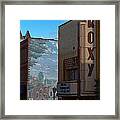 Roxy Theater And Mural Framed Print