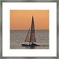 #sail #boat #sea #romance #romantic Framed Print