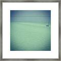 Sailing Away. #boat #water #blue Framed Print