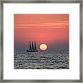 Sailing Away From The Sun Framed Print