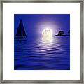 Sailing Into The Moonlight Framed Print