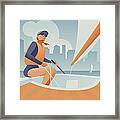 Sailing Lake Union In Seattle Framed Print