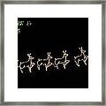 Santa Sled And Reindeer Framed Print